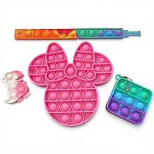 Disney Pop Bubble Sensory Toy Pink Multicolor Push Pop